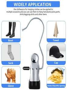 10pcs Stainless Steel Pants Hangers With Clips - Space Saving Clothes Organizer, Metal Design Sturdy Clothing Hanger Clips For Jeans, Shirts And Hats, Efficient Wardrobe Storage, Closet Organizer | Smooth Metal Surface | Hanger Clips - Multicolor - View 10