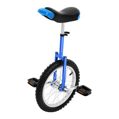 ZhdnBhnos Unicycle With Excellent Steel Frame, Leakproof Tire, Adjustable Height, Curved PU Seat, Mute Bearing, Anti-Slip Designs, For Outdoor Sports Fitness Exercise
