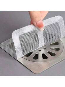 10/50pcs Disposable Drain Sticker, Self-Adhesive Anti-Insect Hair Filter Net For Bathroom, Sewer Filter For Kitchen, Household Helper