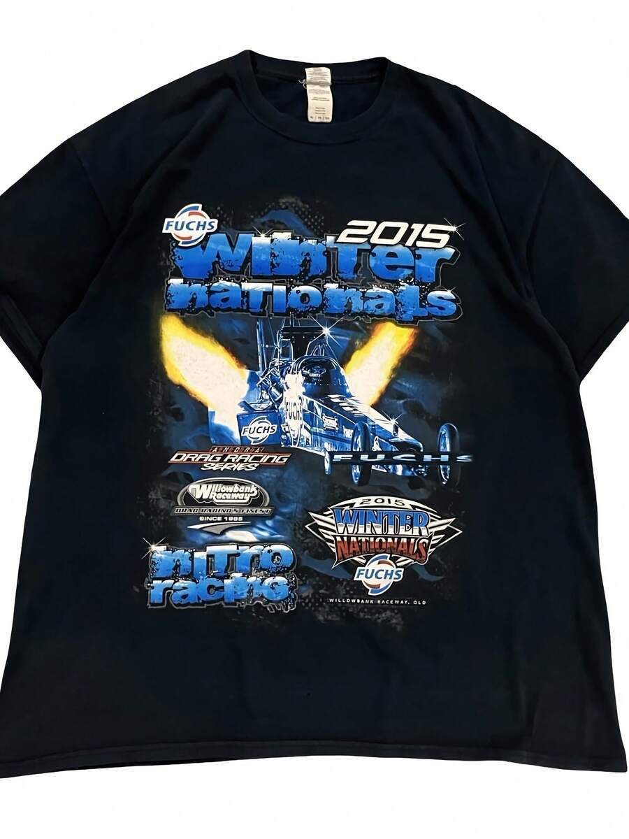 2015 Winter Nationals Drag Racing Graphic Print T-Shirt Size XL - 款式23 - 查看 1