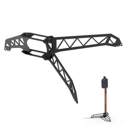 Base de soporte de acero para objetivo de 1 cuarto de galón, base de soporte de objetivo 2x4 para colgar objetivos de acero AR500, fácil de transportar, adecuada para uso en interiores y exteriores, ideal para práctica de tiro y competiciones