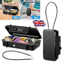 Portable Safe Box Combination Security Case Travel With Code Waterproof Lockbox~ - Black - View 10