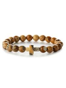 Natural Stone Turquoise, Volcanic Agate, Cross Bracelet, Popular Cross-Border E-Commerce Item - Bracelet - View 16