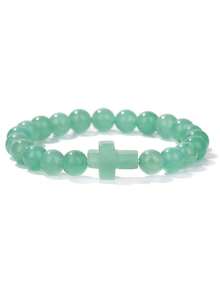 Natural Stone Turquoise, Volcanic Agate, Cross Bracelet, Popular Cross-Border E-Commerce Item - Bracelet - View 18