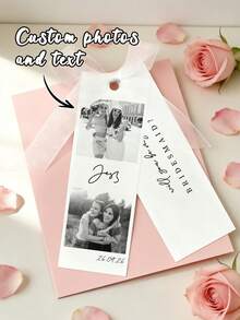 1/3pcs Personalised Bridesmaid Proposal Card,Custom Photo And Text,Personalized Bridesmaid Gift Wedding Party Keepsake Sentimental Friendship Bridal Bonding Celebration - Multicolor - View 8