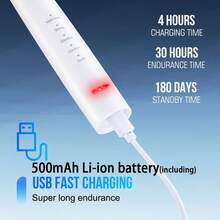 Juego de cepillo de dientes eléctrico, limpiador de dientes ultrasónico portátil de mano, dispositivo blanqueador de dientes, hilo dental eléctrico, incluye 3 cabezales de cepillo suaves, recargable de 500mAh, herramienta multifuncional de limpieza y belleza dental - Multicolor - Ver 6