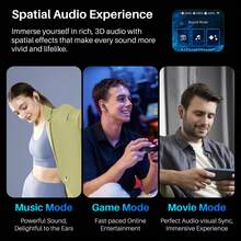 TOZO ColorPods Wireless Earbuds With Touch Screen Active Noise Cancelling Ear Buds Dual Mic ENC Clear Call Deep Bass In Ear Bluetooth 5.3 Headphone Long Playtime IPX6 Waterproof 32 EQs Via APP.Best Christmas And Halloween Gifts For Family/Friends/Couples - 黑色 - 查看 7