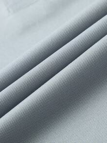 Men's Fashion Long Sleeve Paris Letter Print Polo Shirt, Casual Sports Polo Collar T-Shirt, Lightweight Business Wear, Autumn - Grey - View 4