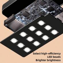 HYUNDAI Bi-Color Temperature Fill Light 1pc LED Selfie Light, 3 Lighting Modes, Portable Clip-On Fill Light, Suitable For Makeup, Live Streaming, Zoom Meetings, Rechargeable Clip-On Video/Photo Lighting For Smartphone, Laptop, Camera Mother's Day Mom Gift - A - View 6