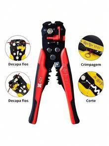 3-In-1 Crimping Tool For Electrical Use - Strips, Crimps, And Presses Tubular Eyelets Safely (Kit With 1200 Terminals) - 剝線鉗 - 查看 8