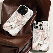 [Enviado desde México]Funda de Teléfono 2 en 1 con Acabado Mate, Robusta, Resistente a Impactos, Protección de Moda, Compatible con los modelos de  16, 15, 14, 13, 12, 11, 8, 7, Plus, Pro, Max, Ideal para Amigos, Accesorios de Teléfono de Moda, Excelentes Regalos de Cumpleaños. - Blanco - Ver 3