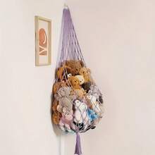 1pc Hanging Doll Storage Hammock, Boho Doll Organizer Net, Storage Mesh Bag, Easy To Install Plush Doll Organizer Net, Nursery Decor Net - Multicolor - View 6