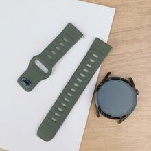 1PC 20mm 22mm Soft Sweatproof Sports Silicone Strap Compatible With Samsung Galaxy Watch 7 6 5 4 40 44mm 6Classic 43 47mm 5Pro 45mm Replacement Band - 20mm - View 6