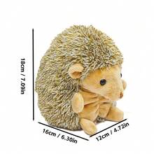 1pc Hedgehog Plush Toys, Cute Little Hedgehog Simulation Figurines, Simulation Hedgehog Decorative Ornaments, Gifts For Boys And Girls - Multicolor - View 11