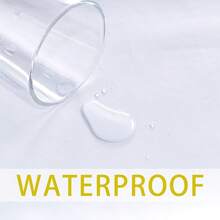 1OO% Waterproof Rectangle PVC Tablecloth - 52 X 70 Inch - Oil Proof Spill Proof Vinyl Table Cloth, Wipe Clean Table Cover For Dining Tables, Buffet Parties And Camping, White - White52inchx70inchRectangular - View 6