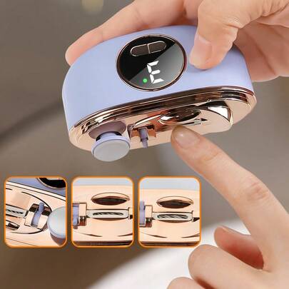 2-In-1 Electric Nail Clipper & Nail File, With LED Light, Adjustable Blade Size, USB Rechargeable, Portable & Stylish, Great Christmas & Valentine's Day Gift