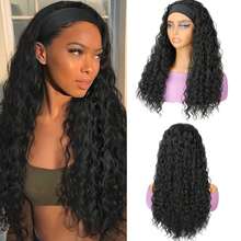 Wet And Wavy Headband Wig] Water Wave Half Wig - Curly Headband Wig For Women- Synthetic, Glueless, Wet And Wavy, Daily Use - Multicolor - View 2