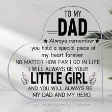1pc Dad Gifts From Daughter 3.8 Inch Heart Shape Acrylic Plaque Fathers Dad Gift For Dad Dad Birthday Gifts ,Festival Decor, Decor Room, Kitchen Decor, Room Decor, Home Decor, Bedroom Decor - Multicolor - View 12