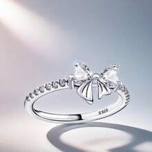 2026 New Valentine's Day Shining Bowknot Zirconia Ring Original Finger Wedding Ring DIY Women Fine Jewelry Gift - Bow - View 25