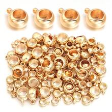 100-30pcs/Pack KC Gold CCB Large Hole Beads 6-16mm For Necklace Bracelet Pendant Jewelry Making DIY Accessories