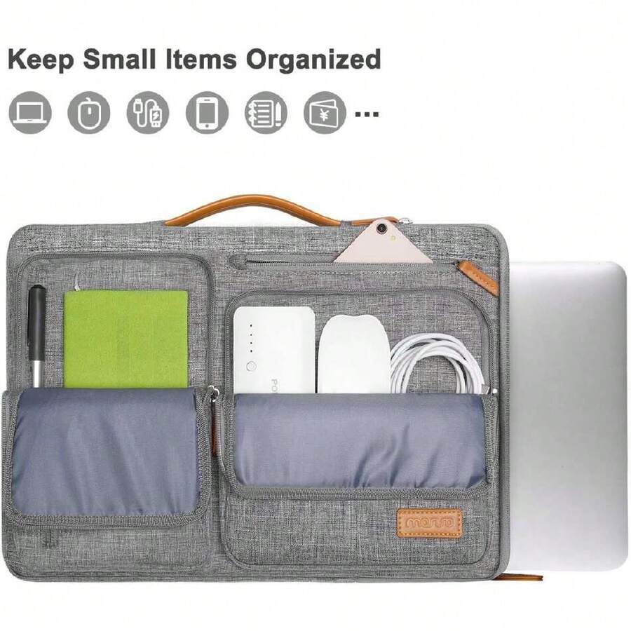 13-13.3 Pulgadas 360 Funda Protectora para Laptop Compatible con MacBook Pro 14 M5 M4 M3 M2 M1,Bolsa Lateral Abierta con 4 Cremallera Bolsillos&Asa, Gris,38992993 - Rosa vieja - Ver 1