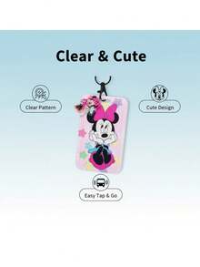 1个迪士尼卡通学生校园餐卡套，米奇老鼠挂绳证件套，徽章套，地铁/公交卡套，校园卡套，幼儿园卡套，返校证件套[挂绳+夹子]，卡套套装+挂绳，校园相框，学生文具餐卡，交通卡 - 彩色 - 查看 9