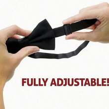 Nơ cổ đen thanh lịch - Kiểu dáng tuxedo trang trọng - Có thể điều chỉnh, một cỡ - Thích hợp cho vest, đồng phục và các dịp đặc biệt, phụ kiện, lễ hội, quà tặng. - màu đen - Xem 2