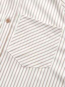 SAOYANGYU Chemise de bureau décontractée à manches longues rayées avec poches et boutons pour femmes - Jaune clair - Voir 7