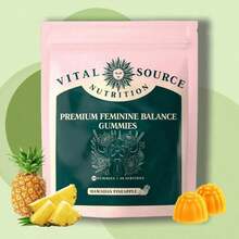 Feminine Gummies Hawaiian Pineapple - 60 Gummies, 30 Servings - Immune Support, Vegan & Gluten-Free - Natural Women's Health Supplement Healthcare - Quả dứa - Xem 1