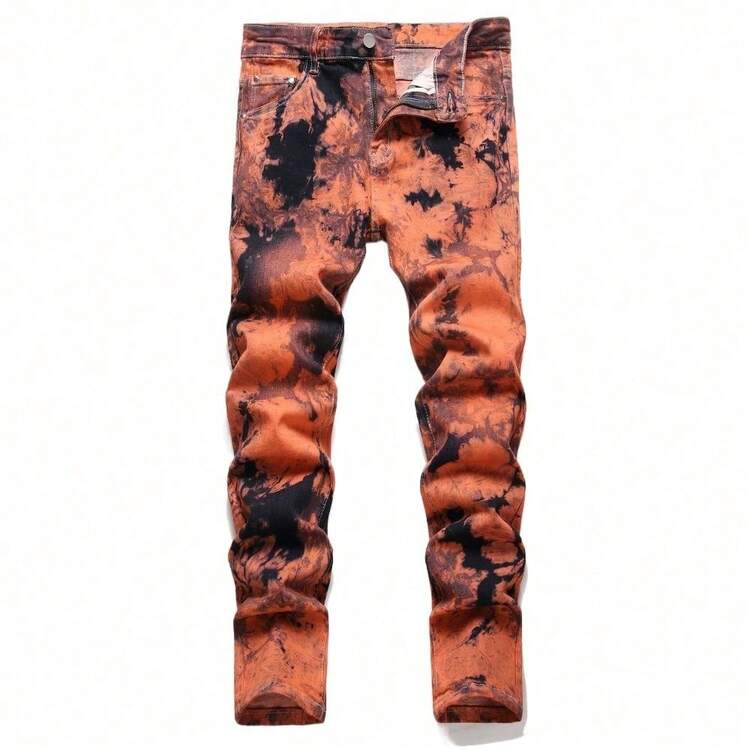 Men Jeans - 棕色 - 查看 3