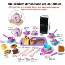 Little Girl Tea Party Set, Pretend Afternoon Tea Dessert Teapot Set, Princess Tea Time Playing Teapot Kitchen Toys, Easter Gifts For Children's Birthdays - Multicolor - View 4
