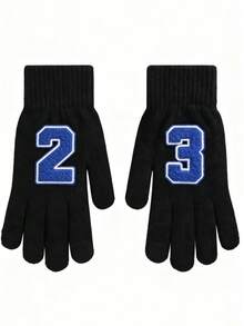 1 Pair Soft And Furry Winter Black Gloves For Men And Women, Touch Screen And Thermal Gloves With Solid Color, Hunting Gifts Men, Winter Accessories, Men's Gifts, Perfect Valentines Days Gifts For Girlfriends And Boyfriends, Fashionable Asymmetric Design Style - B-22008 - View 19
