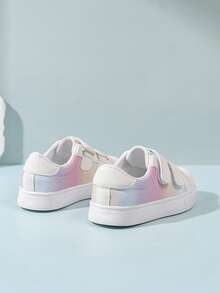 1 đôi giày thể thao nữ màu hồng ombre trang trí, màu trơn, kiểu dáng dễ thương. - Hồng - Xem 4