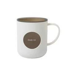 [Customized] Dual-Color Dual-Layer Rinse Cup, Customizable Name, Couples Bathroom Cup, Skin-Friendly Material + Stylish Contrast Color Design, Compact Size, Built-In Handle For Easy Grip, Exclusive Customized Text To Avoid Sharing, Keeps Vanity Tidy, One Person One Cup For Better Hygiene, Suitable For Rental, Home, Dorm