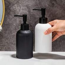 1pc Resin Soap Dispenser, Bathroom Shower Gel Refill Bottle, High-Quality Lotion Replacement Bottle, 11.84 Fl Oz (350ml) Capacity, Reusable, One-Touch Design, Hand Wash Liquid Dispenser, Bathroom Accessory - Multicolor - View 9