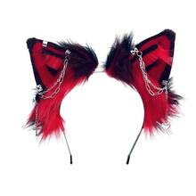 Cat Cosplay Ears Cat Ears Headbands Clips Accessories Punk Gothic Cross EK12-EK28 - RedEk14 - 查看 2