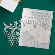 Creative Flower Metal Cutting Dies, DIY Scrapbooking Album And Embossing Stencil, Greeting Card Making Tool, Card Paper Cutting Crafts ,Gift Card Making Template Die Cuts. - Silver - View 5