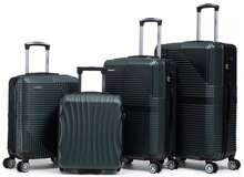 R.Leone Valigia da 1 Fino a Set 4 Trolley Rigido grande, medio, bagaglio a mano 55x40x23 cm Wizz, ITA Airways e bagaglio 45x36x20 cm in ABS 8005 - Blu - Visualizzare 13