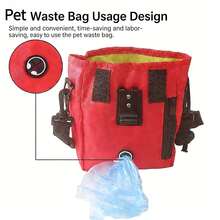 二合一可折叠宠物训练零食袋兼腰包，便携式户外狗狗用品 - 彩色 - 查看 4