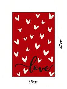 1pc Valentine's Day Garden Flag, Outdoor Date Party Decor Flag With Heart Print, Welcome Flag For House Entrance - Nhiều màu-5 - Xem 6