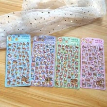 新款卡通贴纸，卡通水豚塑料贴纸，卡通动物自粘贴纸，适用于剪贴簿和文具装饰 - 彩色 - 查看 4