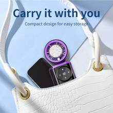 Portable Handheld Fan With Large LED Display, 3600mAh Battery, 1-199 Wind Speed Levels, Turbo Boost Function, USB Rechargeable, Fashionable Personal Fan, Essential For Summer Travel, Beach, And Photography - Multicolor - View 9