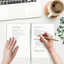&And Per Se Graph Journal Notebook, 160 Pages, 5.7 X 8 Inches College Ruled Thick Paper Notebook Journals For Writing, Grid Hardcover Notebook(1 Pack, Light Green) - 160-grid160Grid - View 6