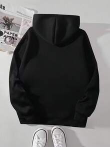 Women Hoodie Game Day Football Graphic Print Sweatshirt Top For Sports Events Comfortable Fabric Perfect As A Gift - 黑色 - 查看 2