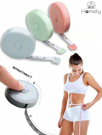 Measuring Tape For Body Measurements, Soft Tape Measure 60-Inch & 1.5 Meter Dual Sided Measuring Tape Retractable, Craft Tailor Fabric Cloth Sewing Weight Loss Body Measuring Tape