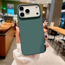 液態矽膠 3 層全包覆軟膠手機殼，適用於 iPhone 17 Pro 17 Pro Max 17，清新夏季配色，防震保護殼附防刮微纖維內襯，相容 iPhone 13 11 16 Pro Max 15 14 Plus 12 Mini XS Max 7 8 Plus - 深綠色 - 查看 2