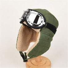男女通用飞行员帽，冬季户外滑雪、骑行保暖护耳 - 彩色 - 查看 9