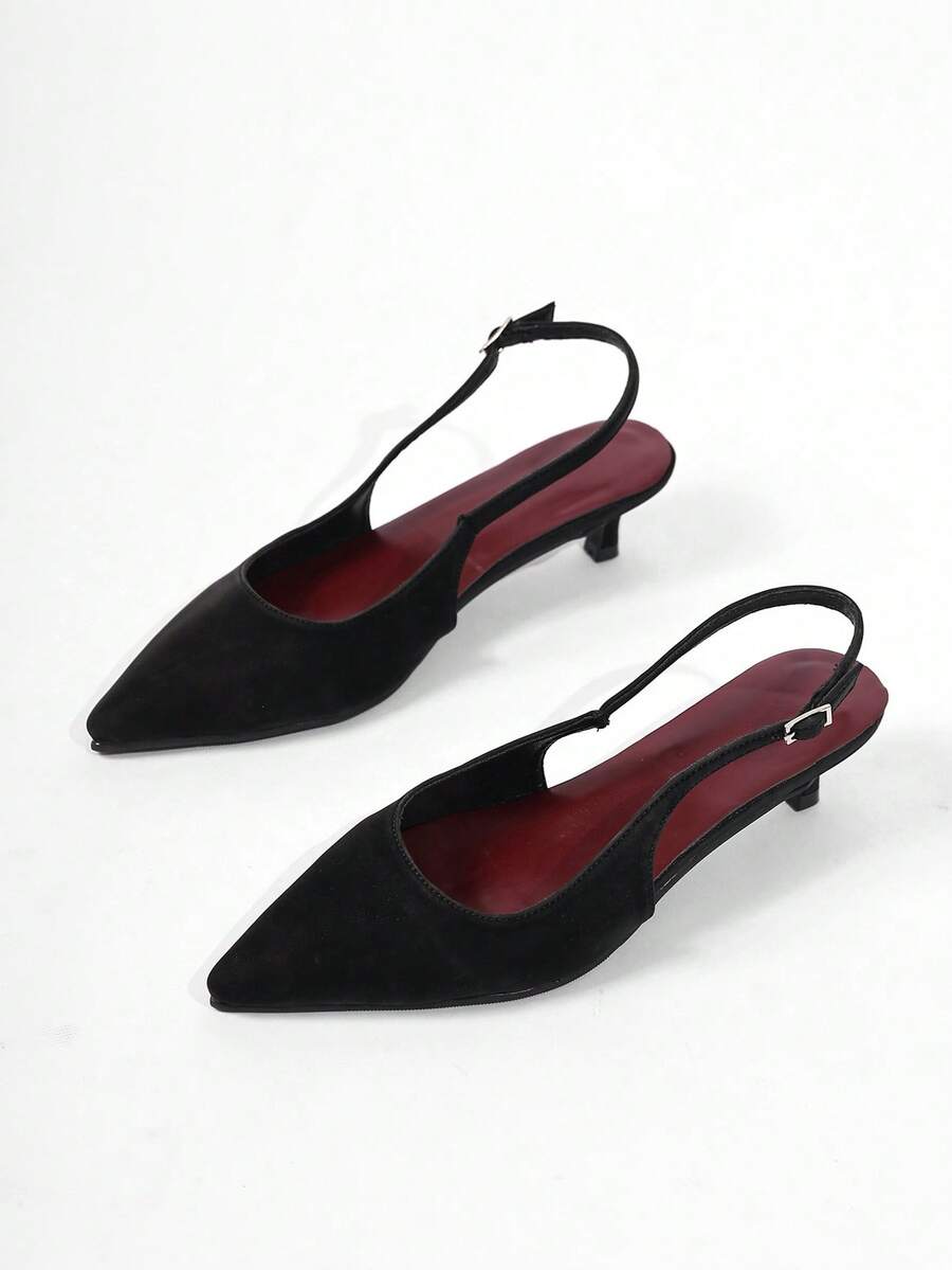 2026 Summer Kitten Heel Shoes Peep Toe Pumps Black High Heels Office Shoes