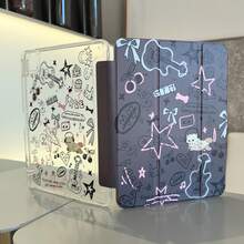 Funda protectora adecuada para la tableta Redmi Pad2 de 11", cubierta plana magnética cerrada, panel trasero de acrílico de alta transparencia con ranura para lápiz, función de suspensión/activación inteligente, soporte plegable de tres posiciones, protección integral, compatible con Huawei y modelos de Apple como iPad, etc. - Multicolor - Ver 8