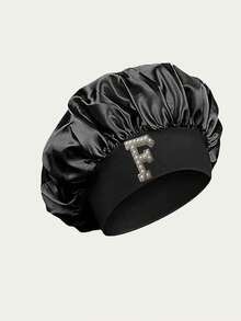 Satin Sleep Cap, Silk Sleep Cap, Hair Cap, Soft Knit Cap, Satin Sleep Cap, Suitable For Women With Natural Curly Hair, Halloween, Christmas, New Year 2026 - Black - View 6